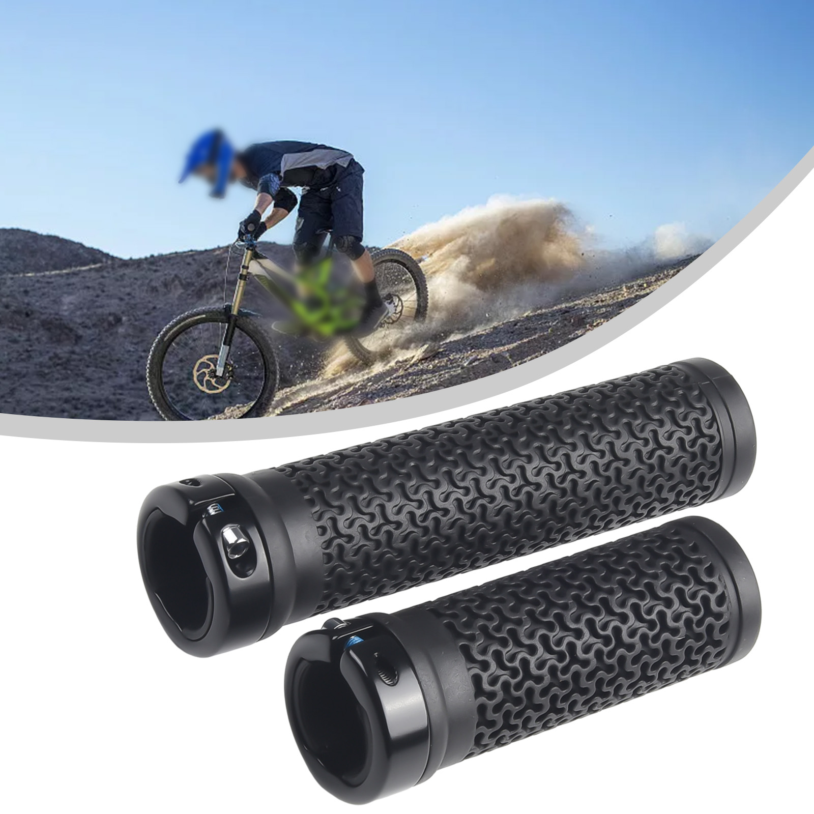Commuter Bike Lock - 1 Pasang Pegangan Sepeda Karet Lembut