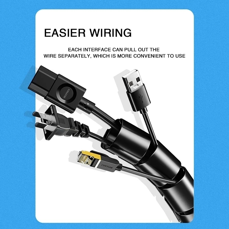 2M/1M Pelindung Kabel Spiral F - Cable Lock Flexible ulasan dan harga